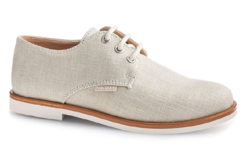 Zapato de niño lino beige de Pablosky.729730 Zapato de niño lino beige de Pablosky.729730