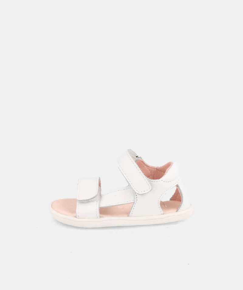 Sandalia respetuosa infantil Blanditos Siros Blanco. Diseño barefoot con suela flexible Sandalia respetuosa infantil Blanditos Siros Blanco. Diseño barefoot con suela flexible